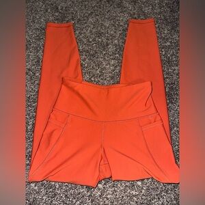 Women’s Old Navy Active Power-soft Orange Active High Rise Leggings Size Small